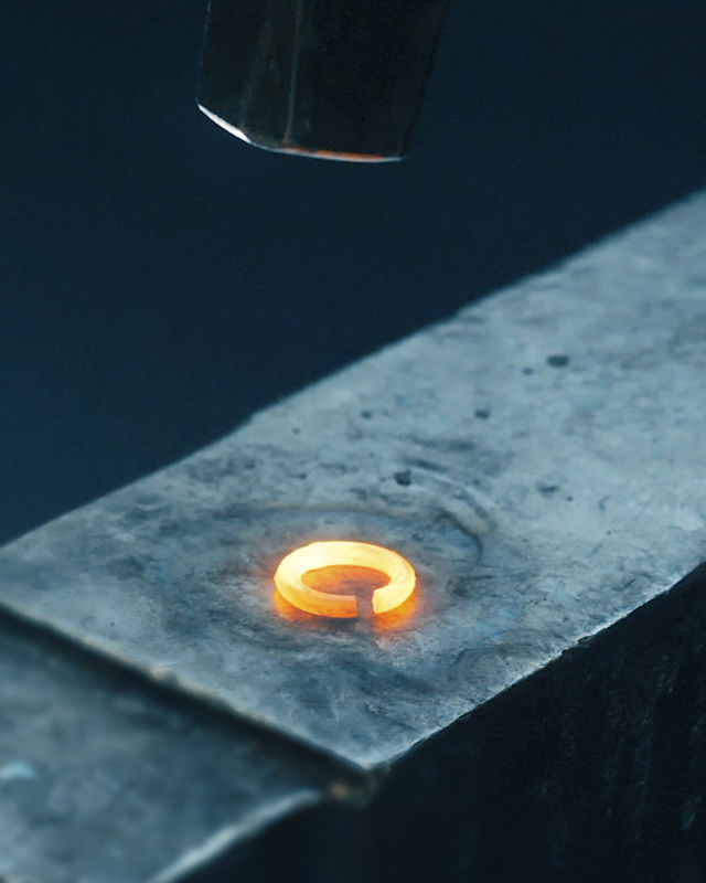 Glødende ring på esse